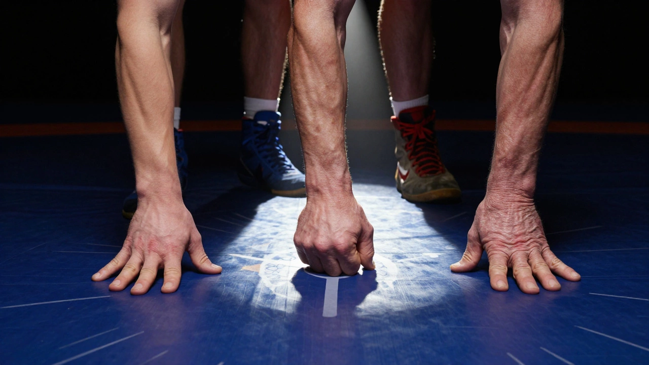 Три пары рук на ковре — разного возраста — символизируют преемственность и упорство.