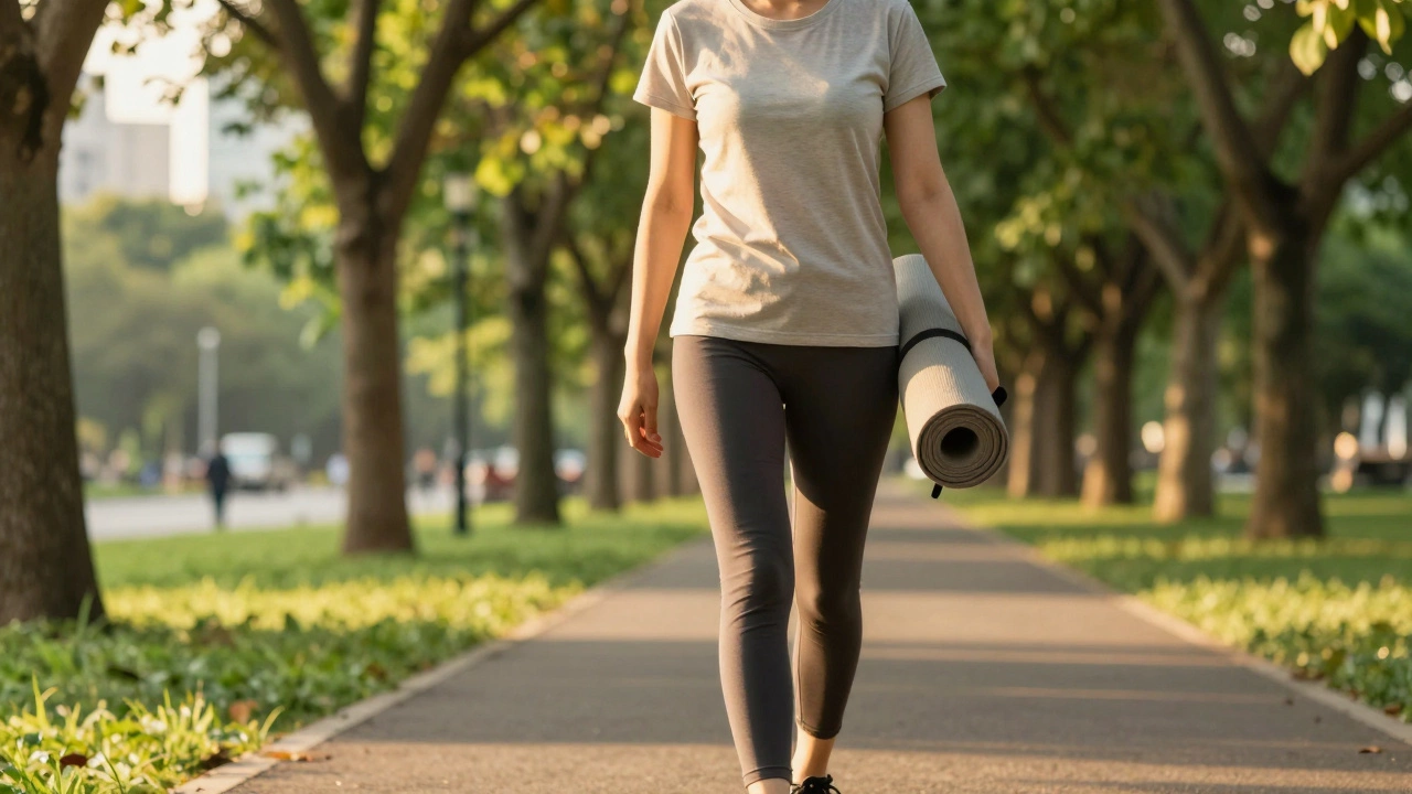 Спокойная прогулка в солнечном парке для восстановления
